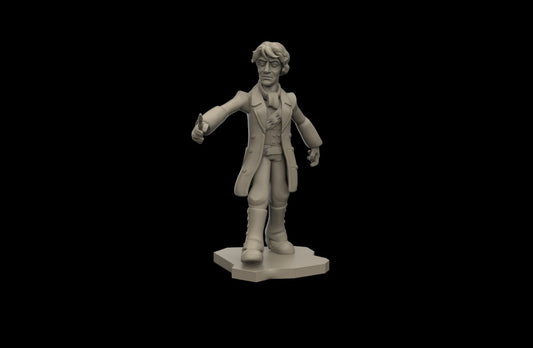 A grey figure 3d render of a Young Conflict from Tangent Miniatures